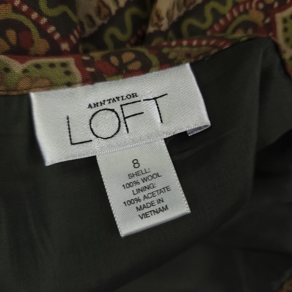 Loft Wool Layered Flutter Bottom Skirt Sz 8 - Picture 8 of 8